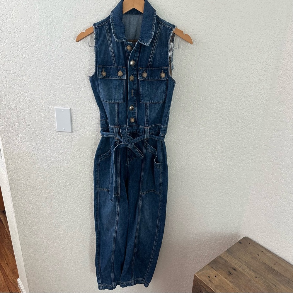 BA&SH Denim Jumpsuit Sleeveless size 2